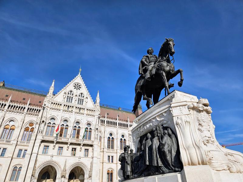 Pest - Downtown gems, statue of Gyula Andrássy at parliament