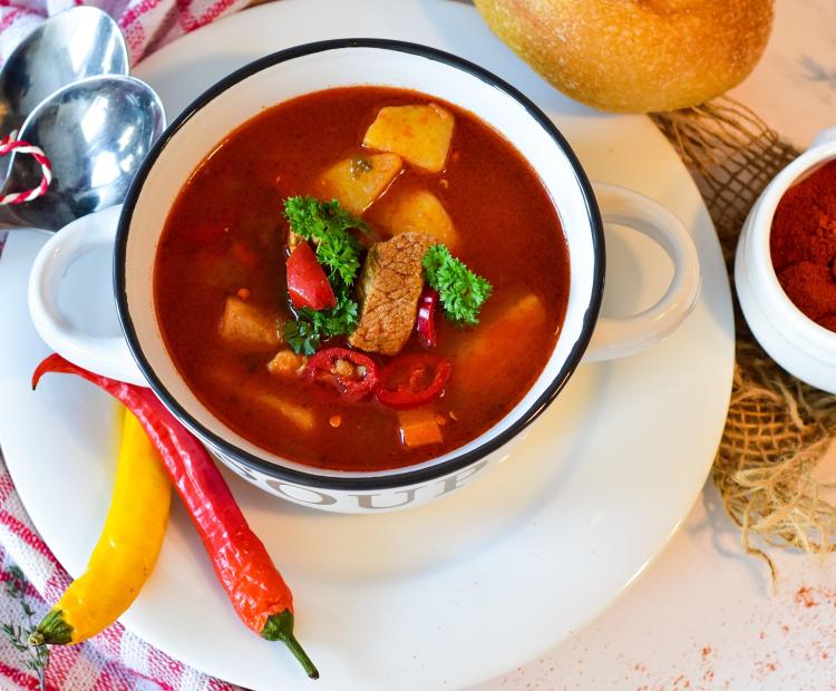 Hungarian goulash soup