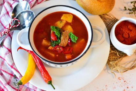 Hungarian goulash soup